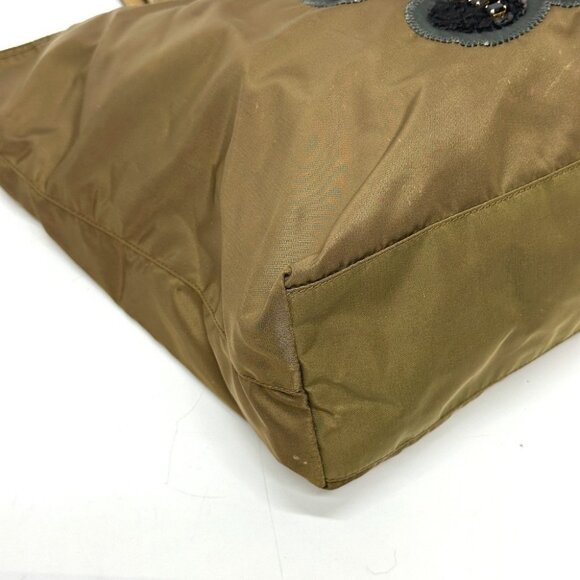 PRADA Bear Stone Tote bag Nylon / Leather BrownBased/GoldHardware - Picture 16 of 16